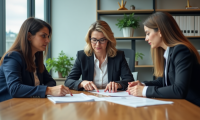 Groupe de professionnels collaborant autour d'une table moderne
