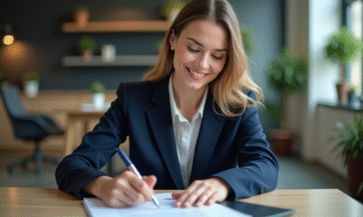 Jeune femme d'affaires en réunion dans un espace coworking